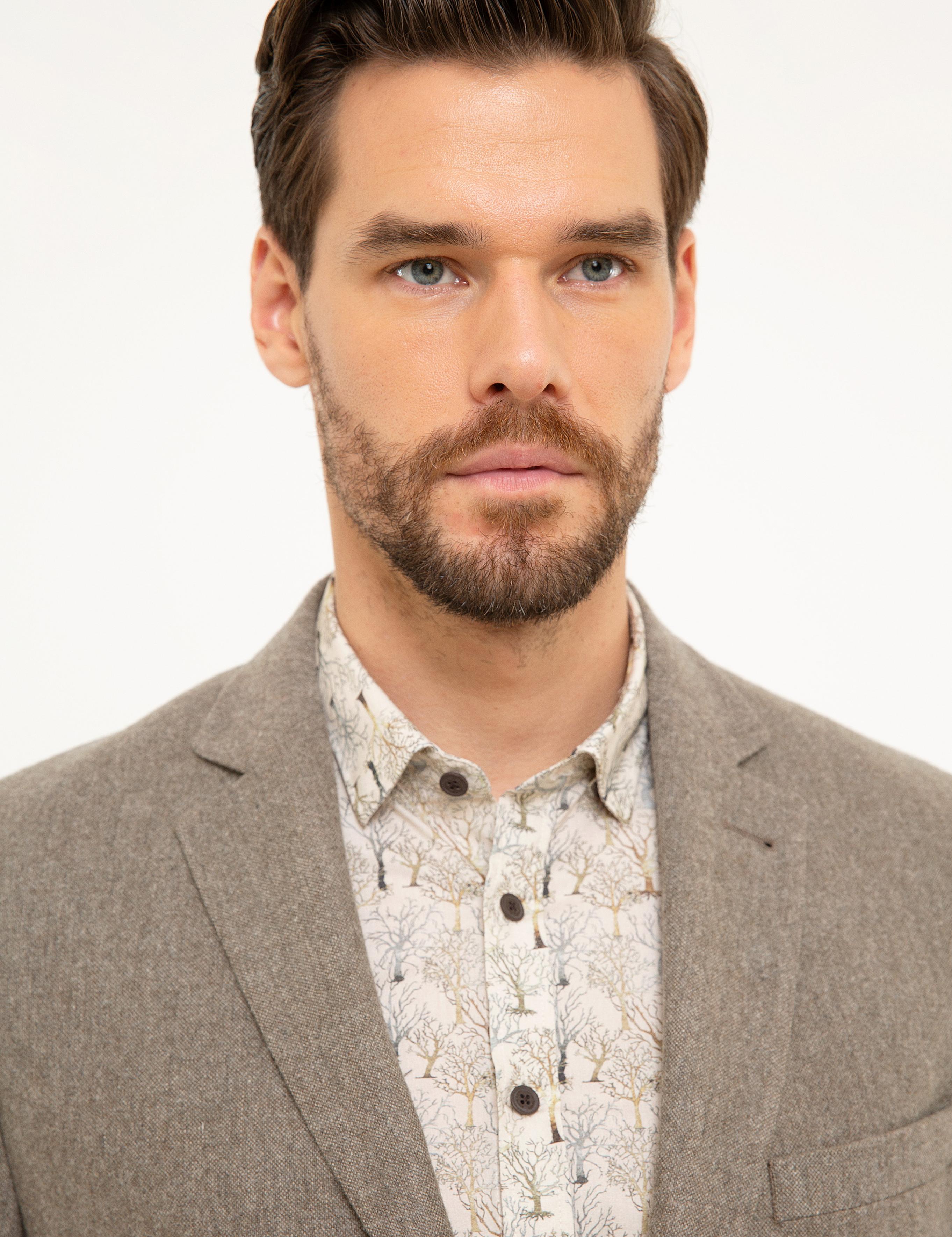 Açık Kahverengi Slim Fit Ceket