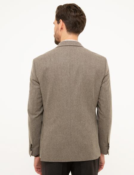 Açık Kahverengi Slim Fit Ceket - 50208604107