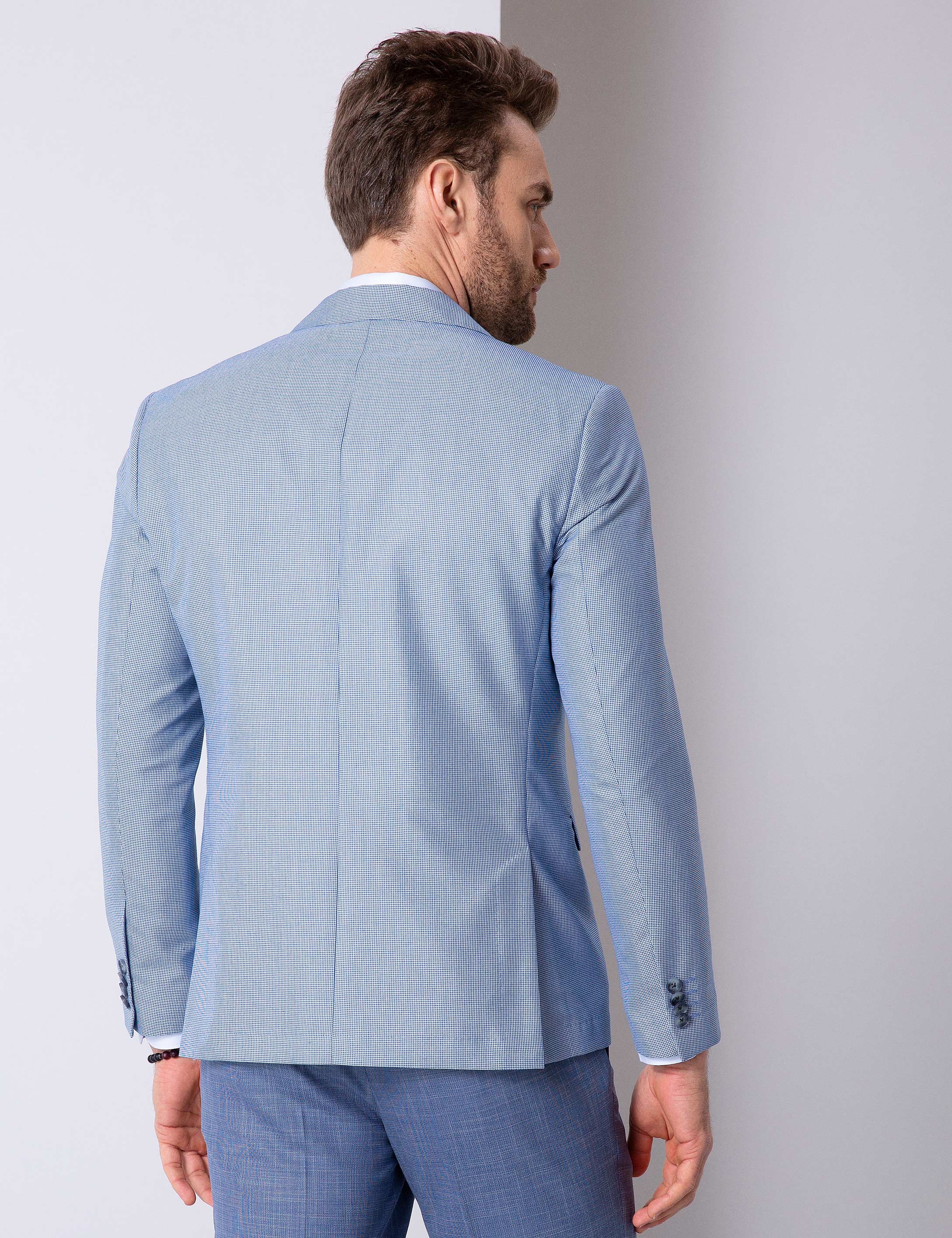 Lacivert Slim Fit Ceket - Image 4