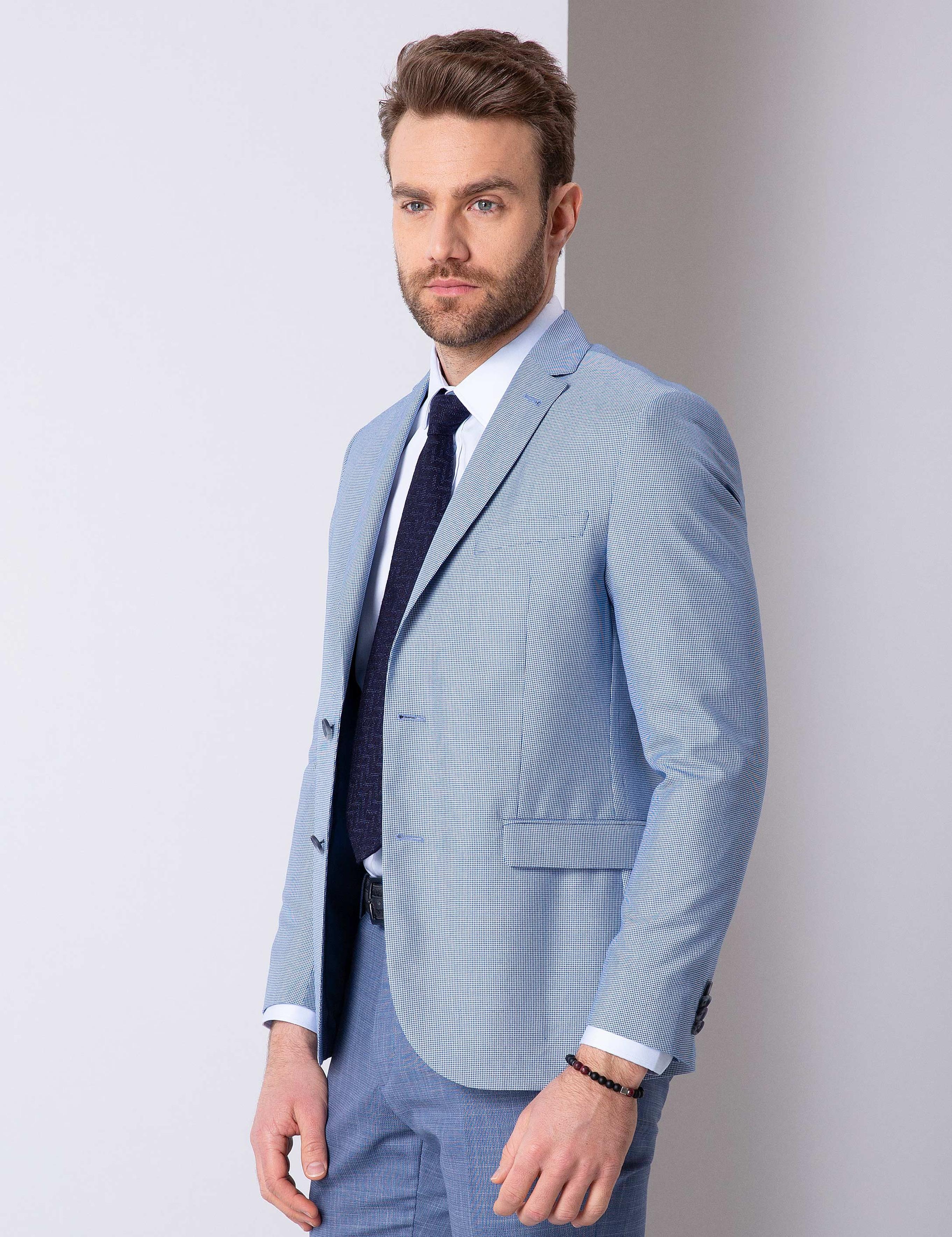 Lacivert Slim Fit Ceket