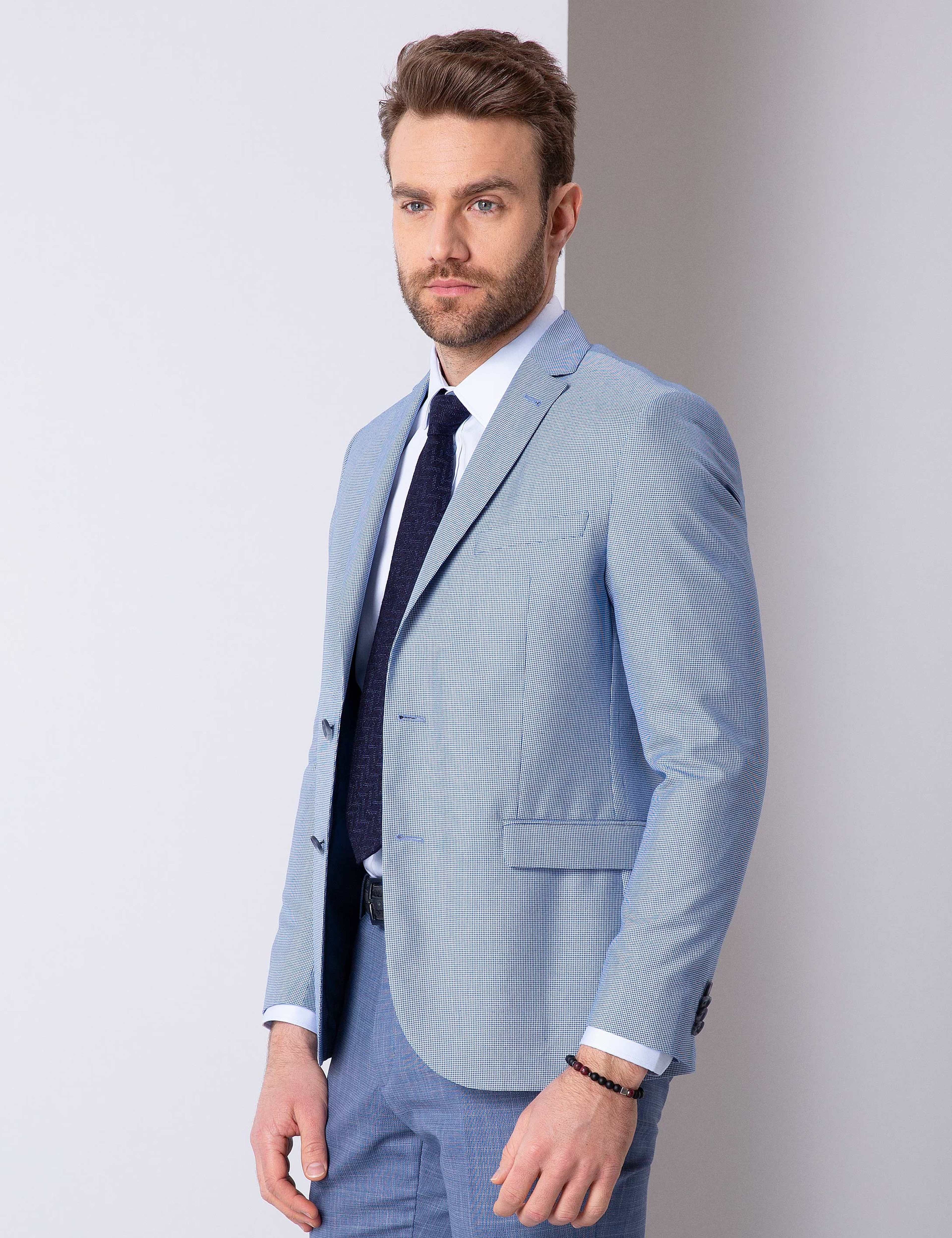 Lacivert Slim Fit Ceket - Image 2