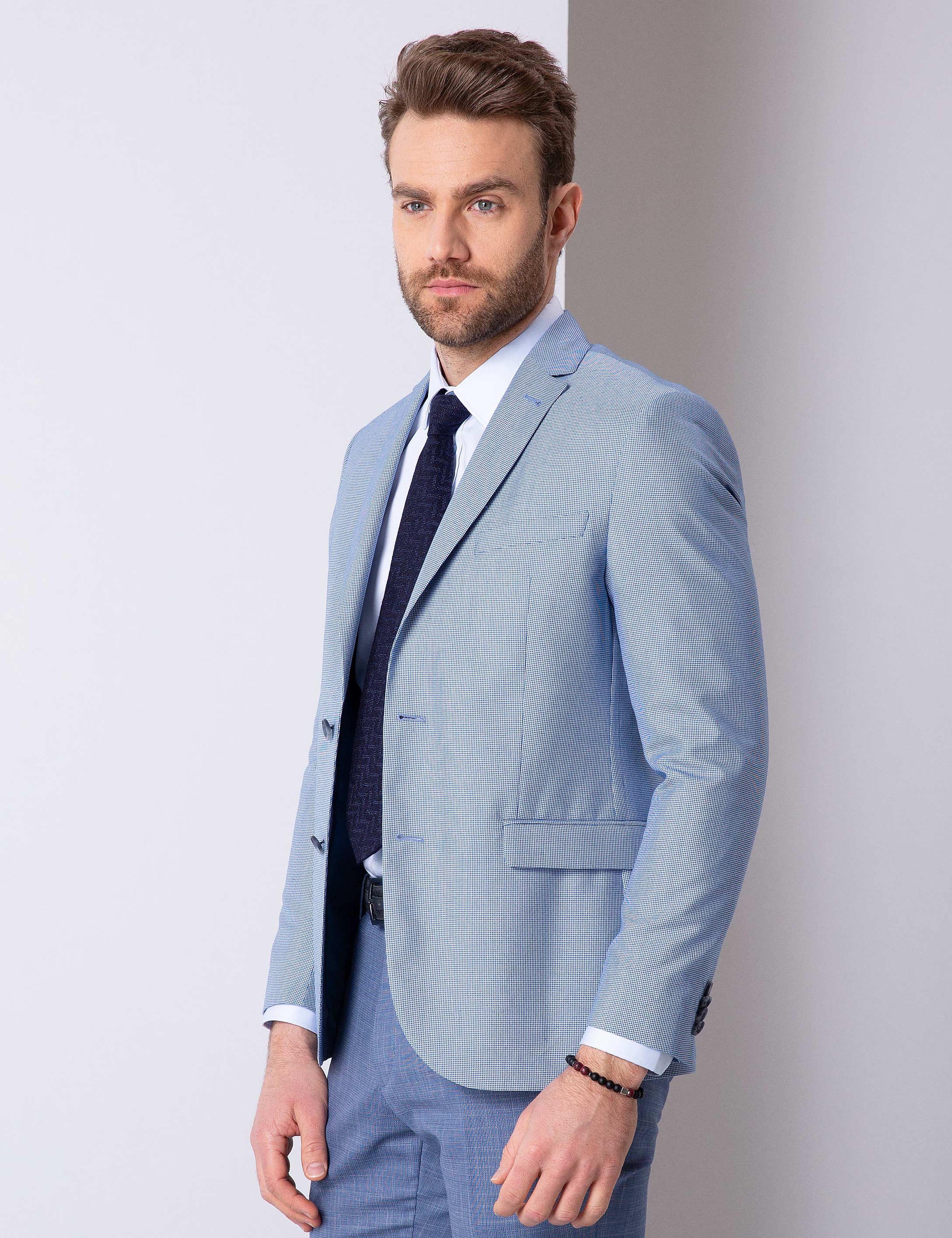 Lacivert Slim Fit Ceket