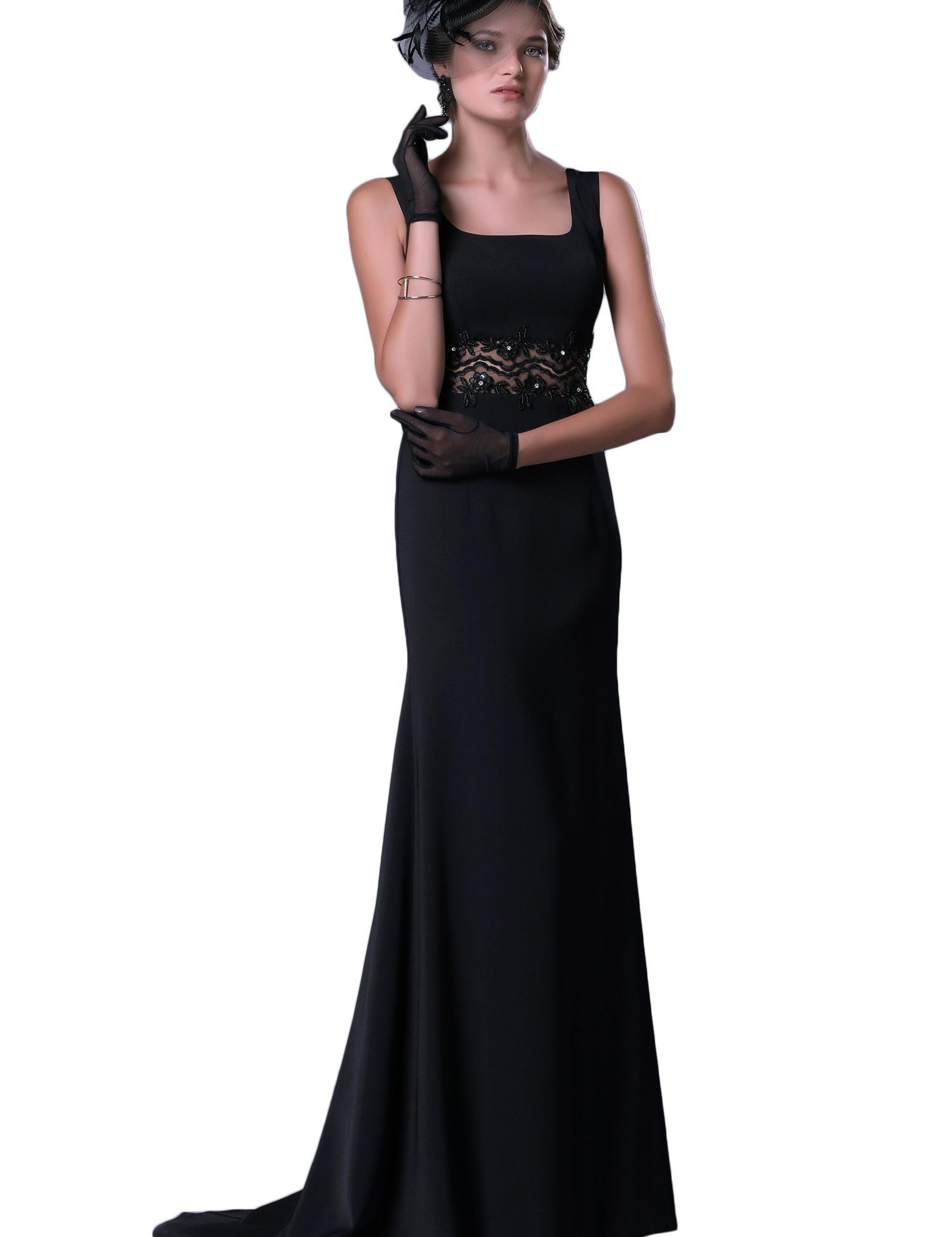 SIYAH Balık Abiye Elbise