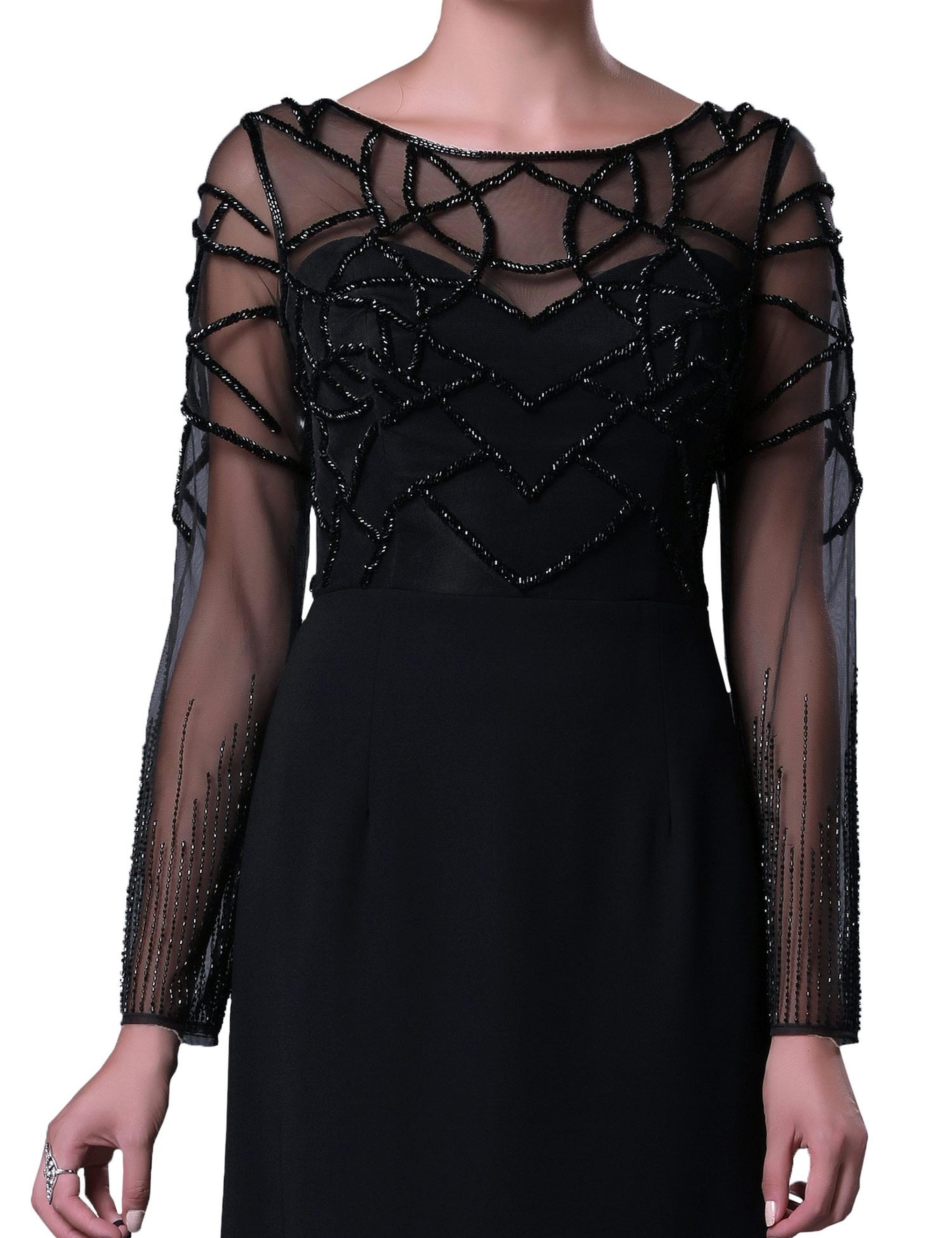 SIYAH Uzun Abiye Elbise