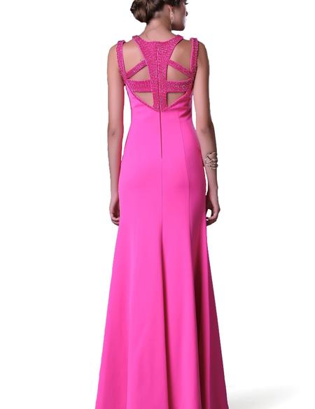 PEMBE Uzun Abiye Elbise - 50212470001