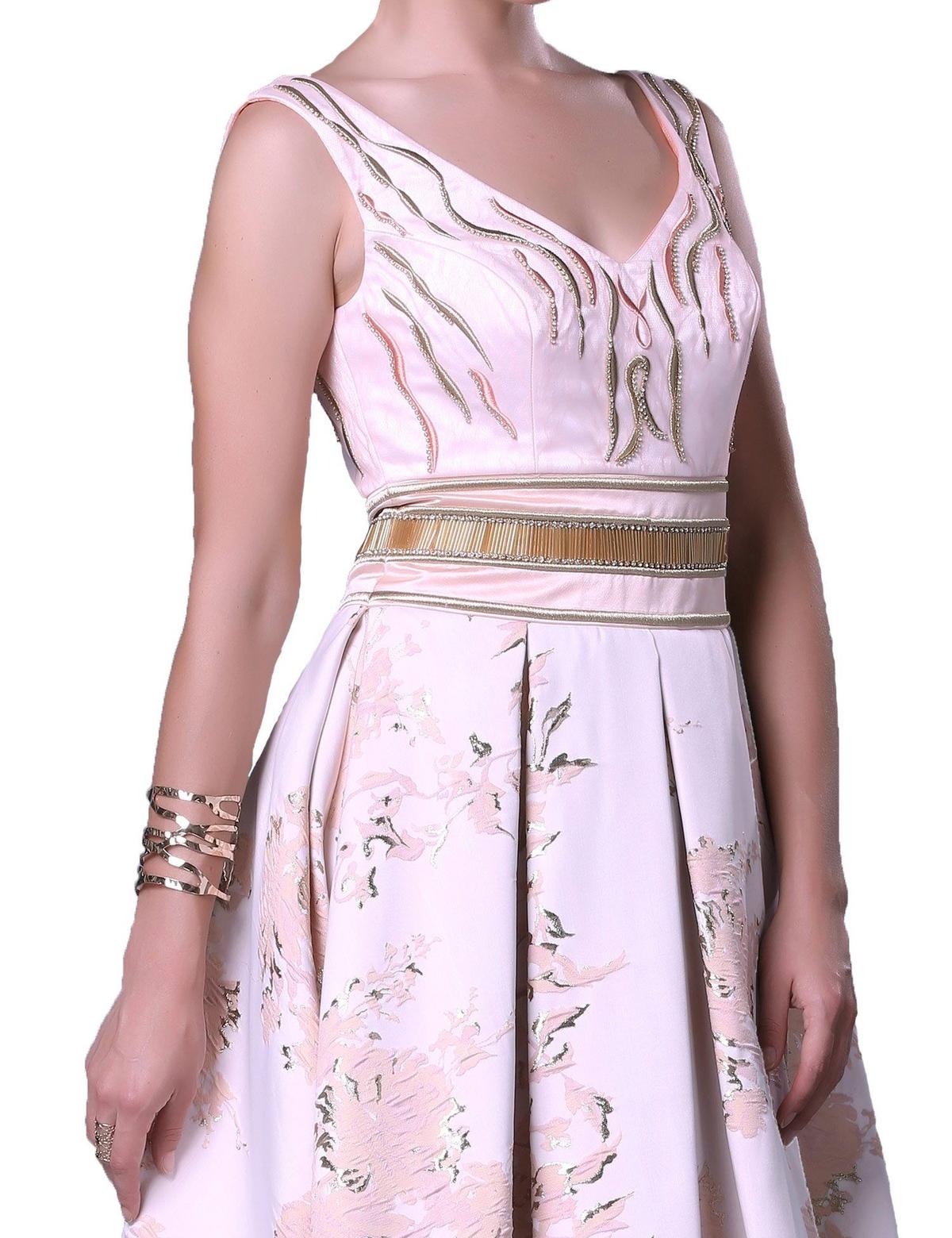 PEMBE Uzun Abiye Elbise - 50212472001