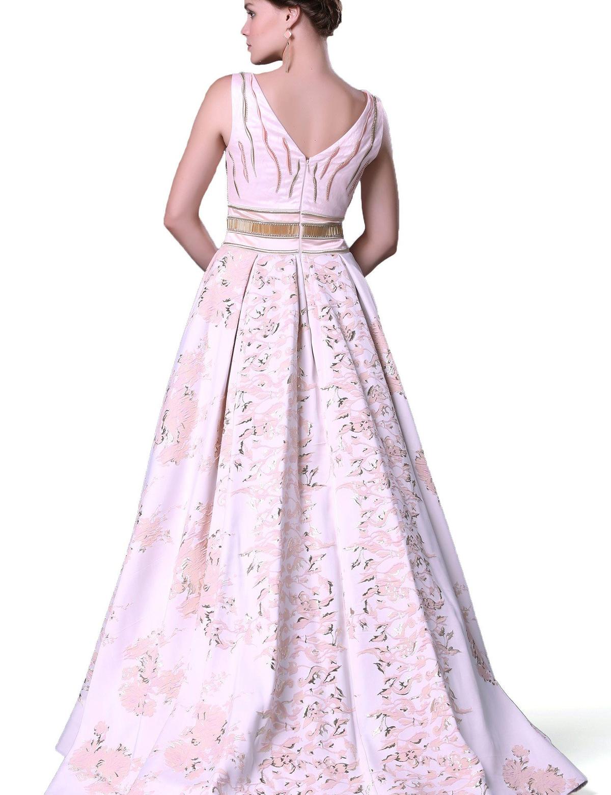 PEMBE Uzun Abiye Elbise - 50212472001