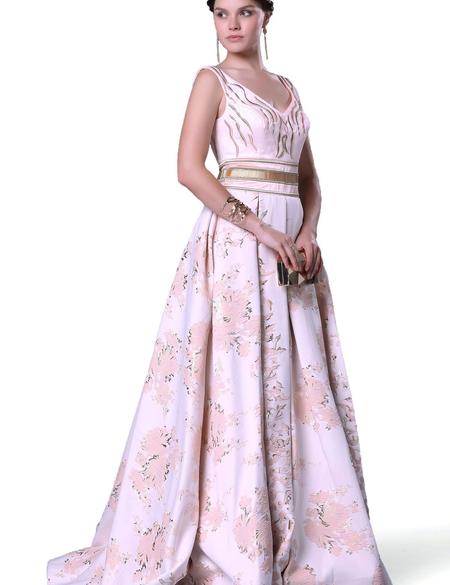 PEMBE Uzun Abiye Elbise - 50212472001