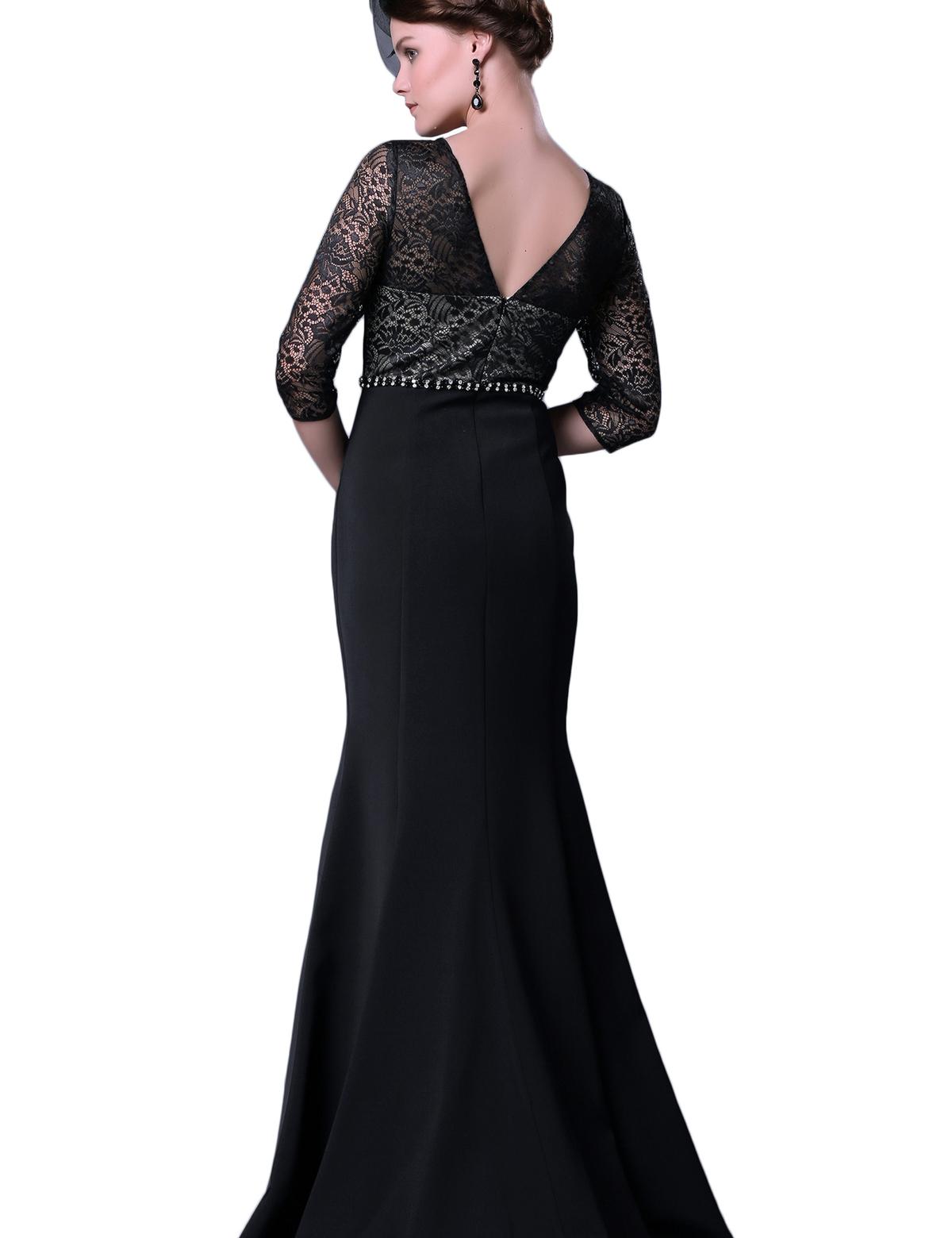 SIYAH Balık Abiye Elbise - 50212478001