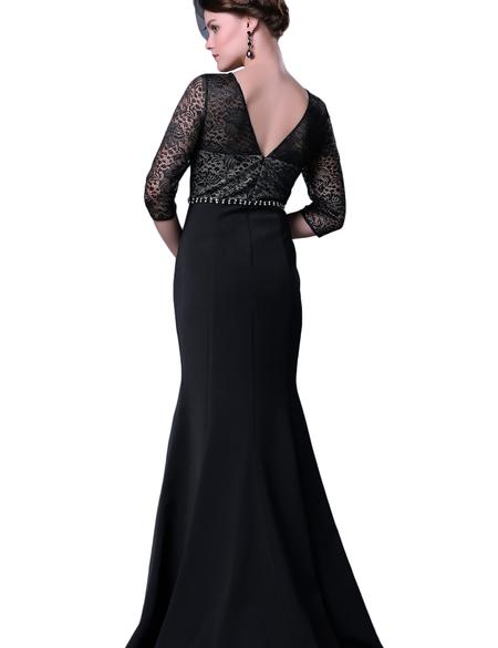 SIYAH Balık Abiye Elbise - 50212478001