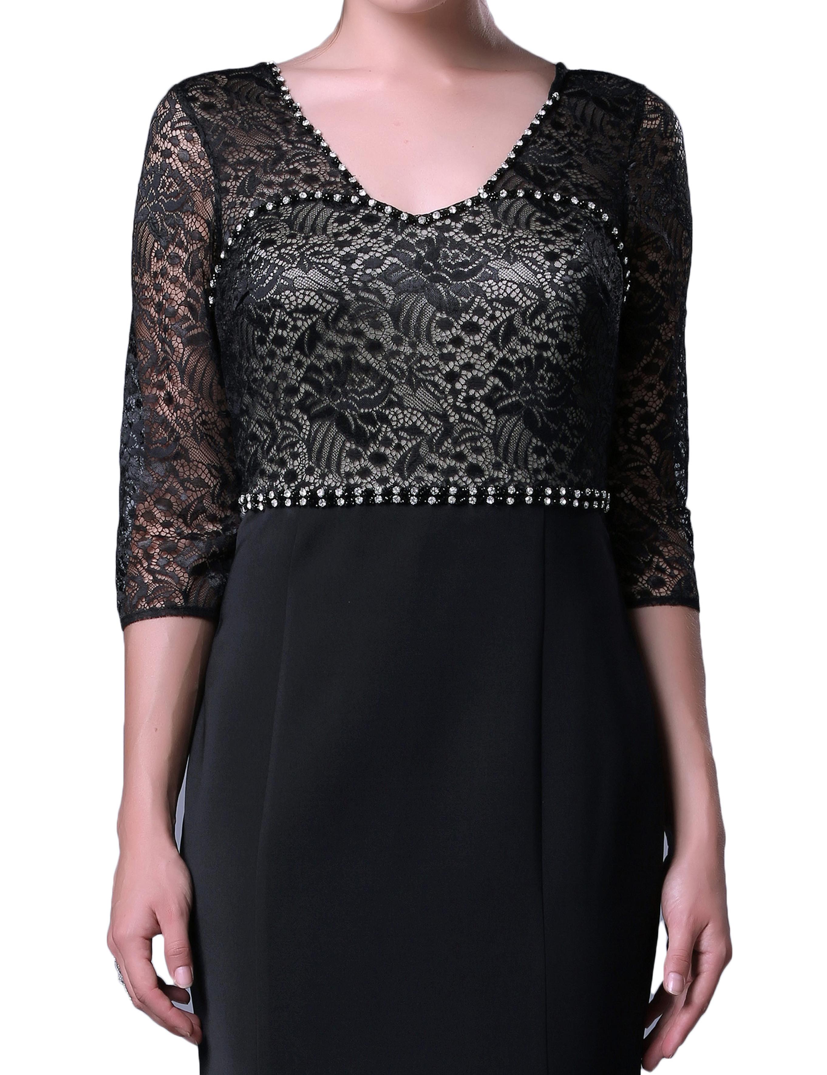 SIYAH Balık Abiye Elbise