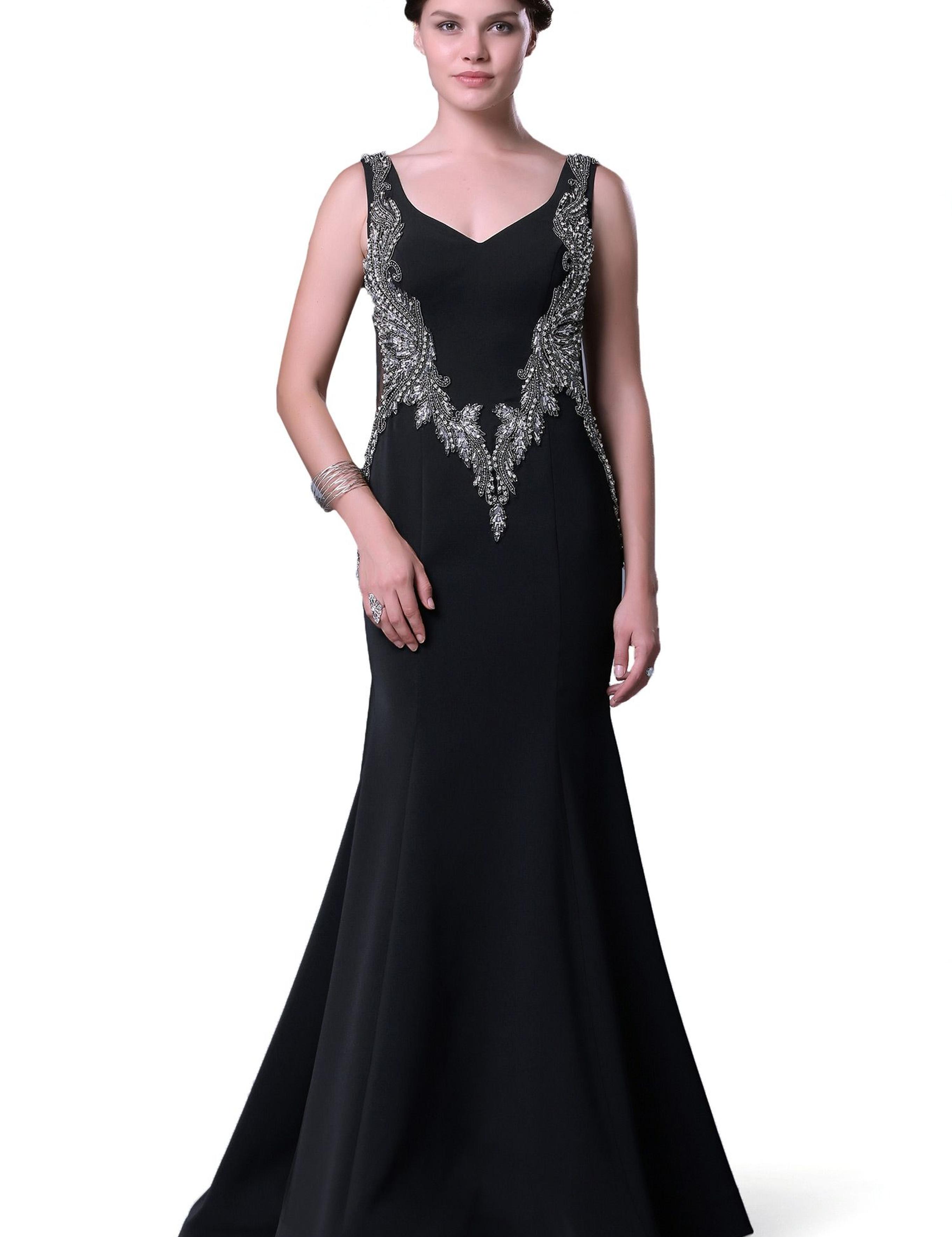 SIYAH Balık Abiye Elbise