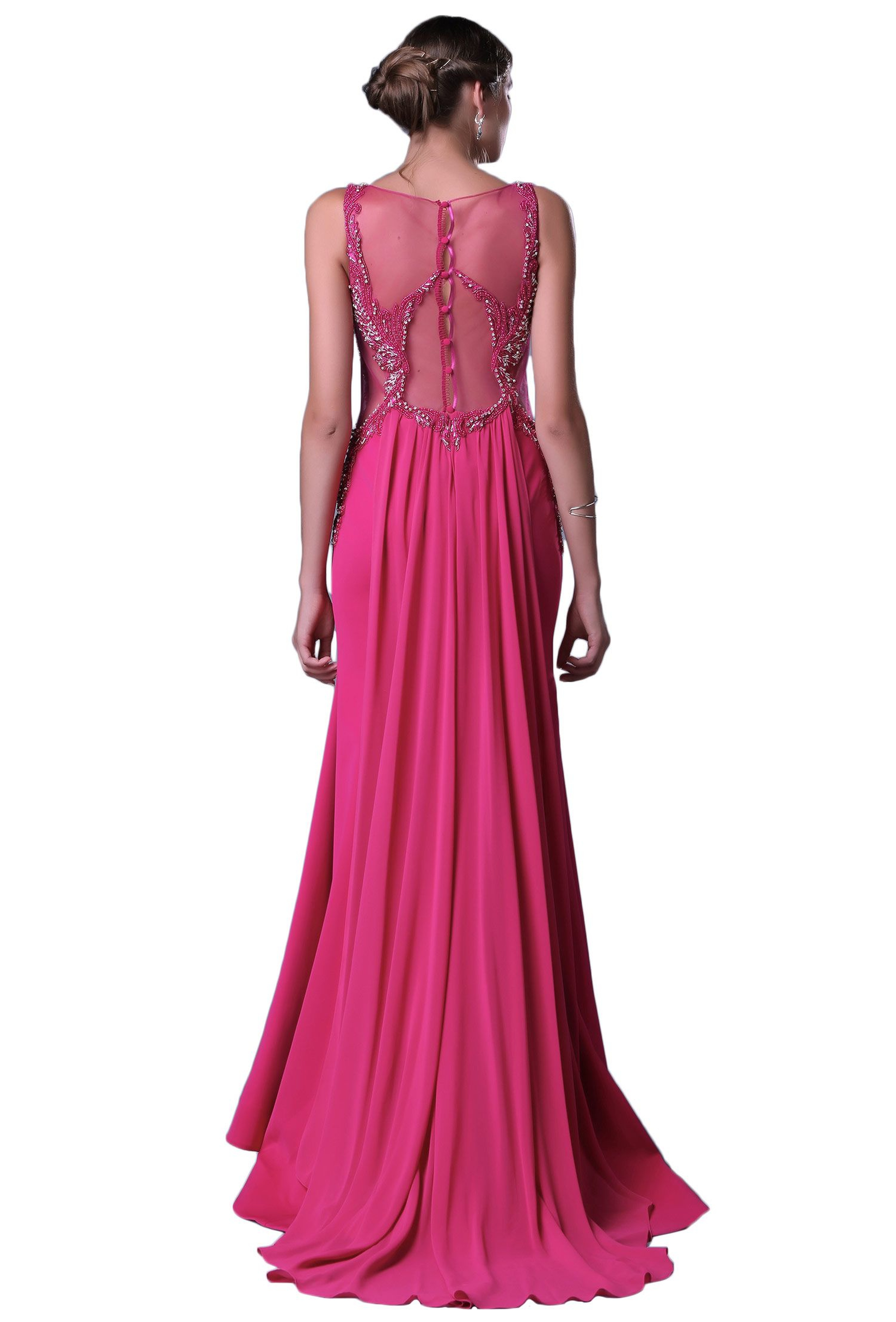 PEMBE Balık Abiye Elbise - Image 3