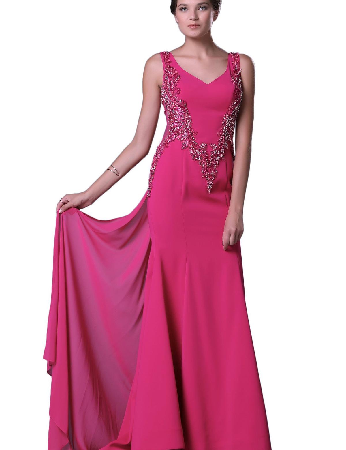 PEMBE Balık Abiye Elbise