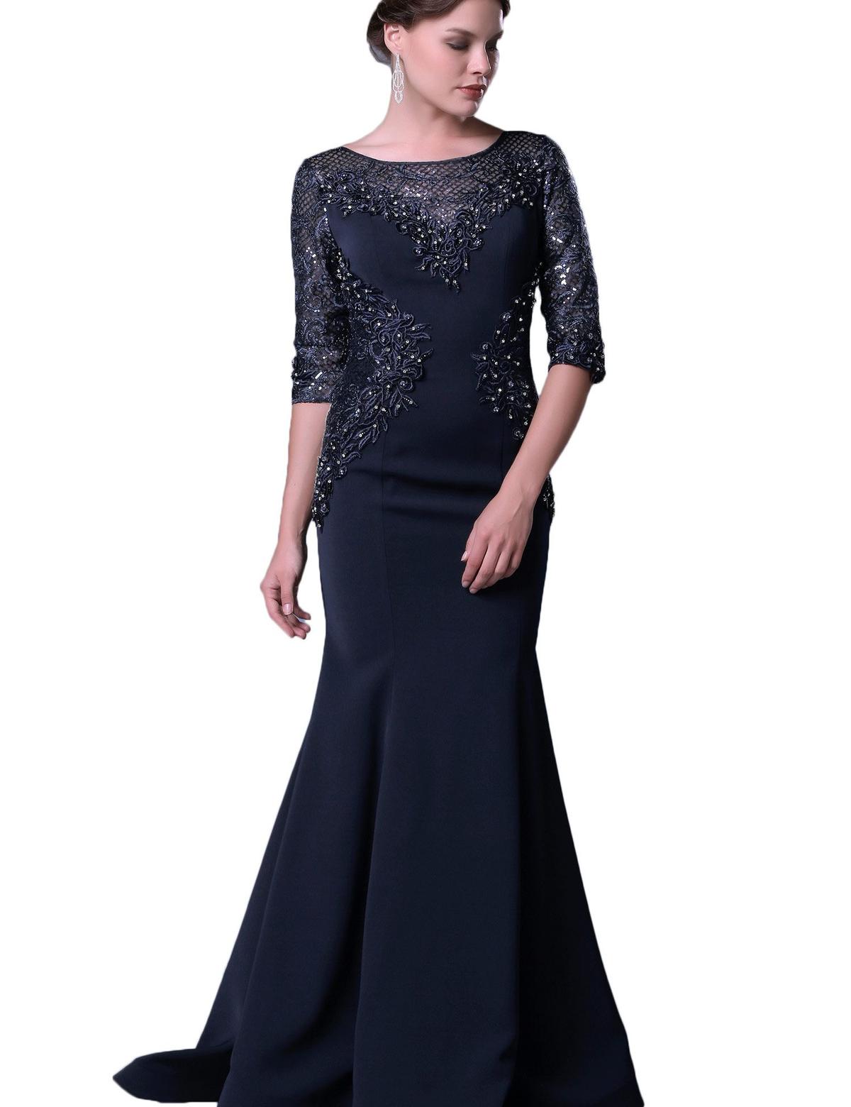 LACIVERT Balık Abiye Elbise - 50212481007