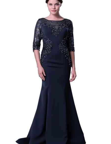 LACIVERT Balık Abiye Elbise - 50212481007