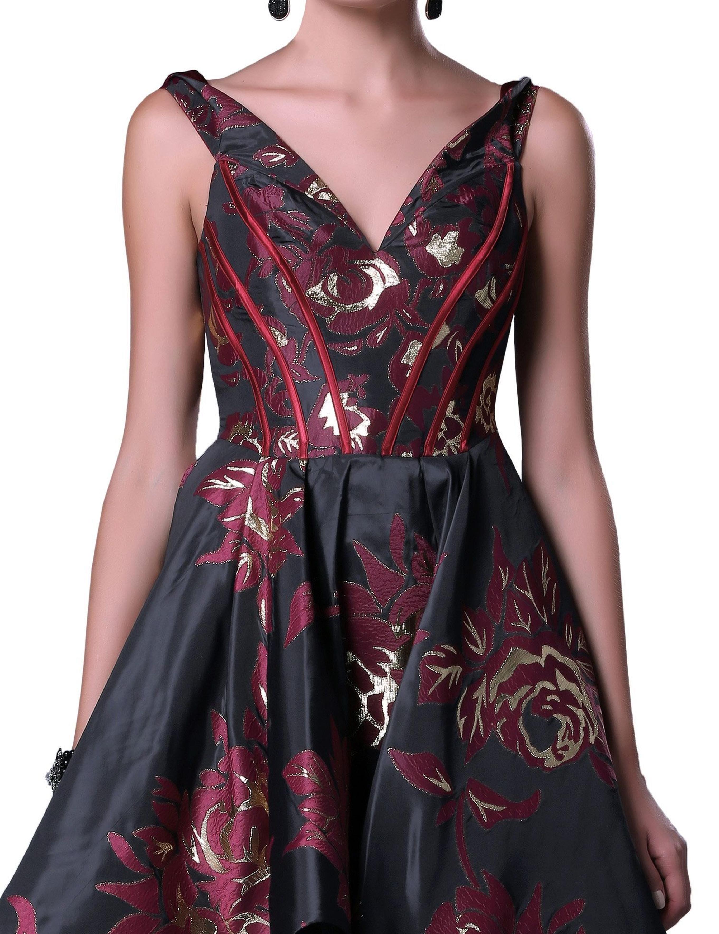 KIRMIZI Uzun Abiye Elbise