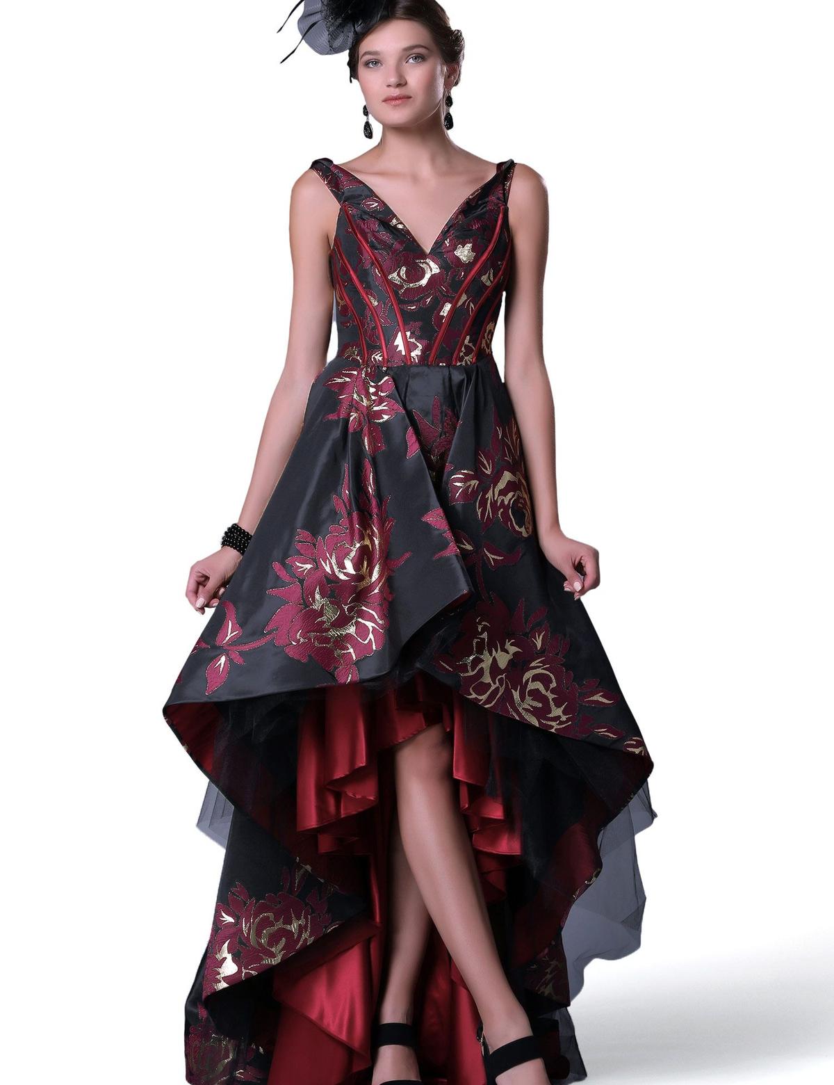 KIRMIZI Uzun Abiye Elbise