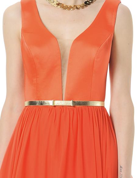 KIRMIZI Kabarık Abiye Elbise - 50212486001