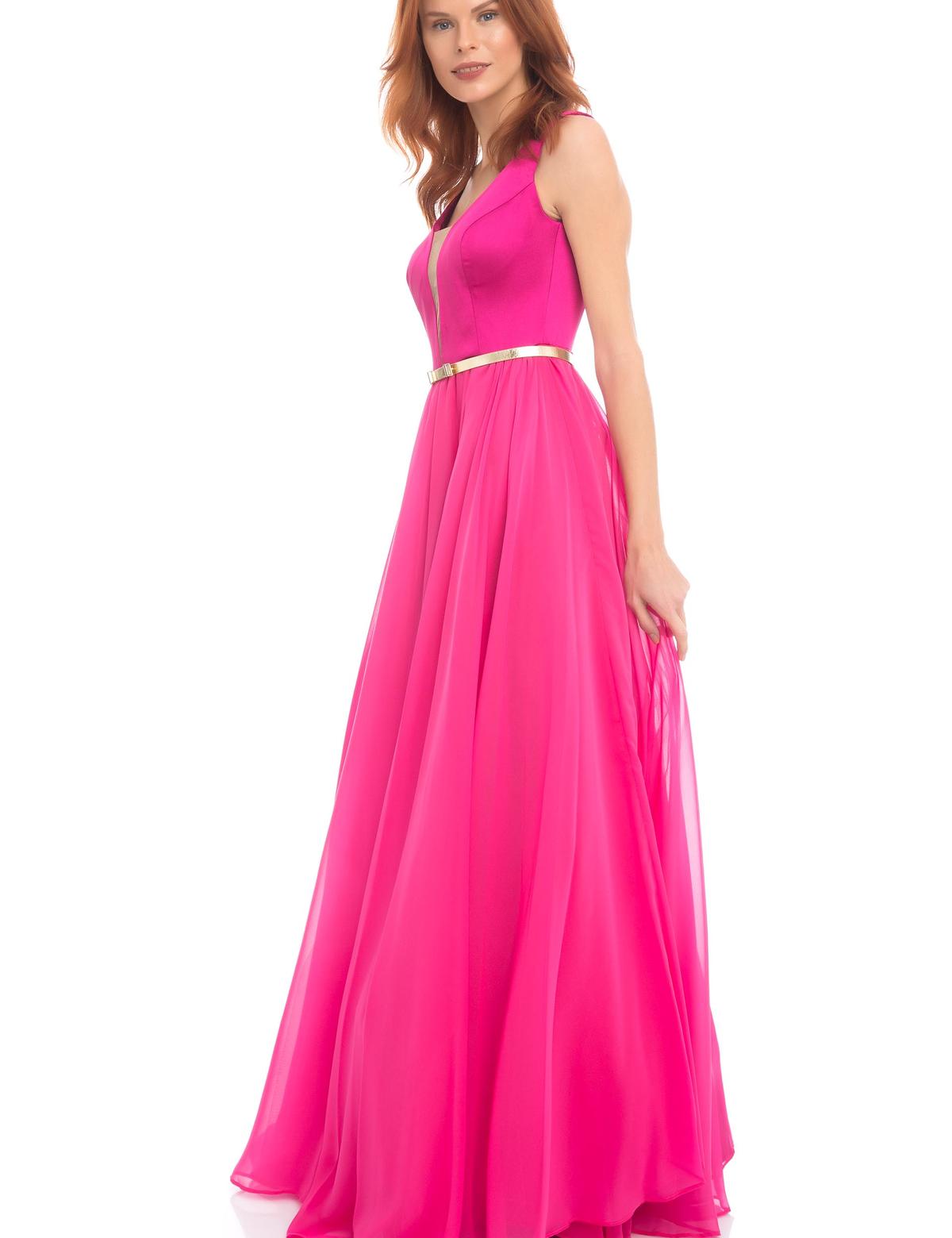 PEMBE Kabarık Abiye Elbise - 50212487002
