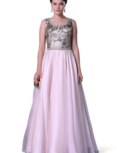 PEMBE Uzun Abiye Elbise - 50212488002