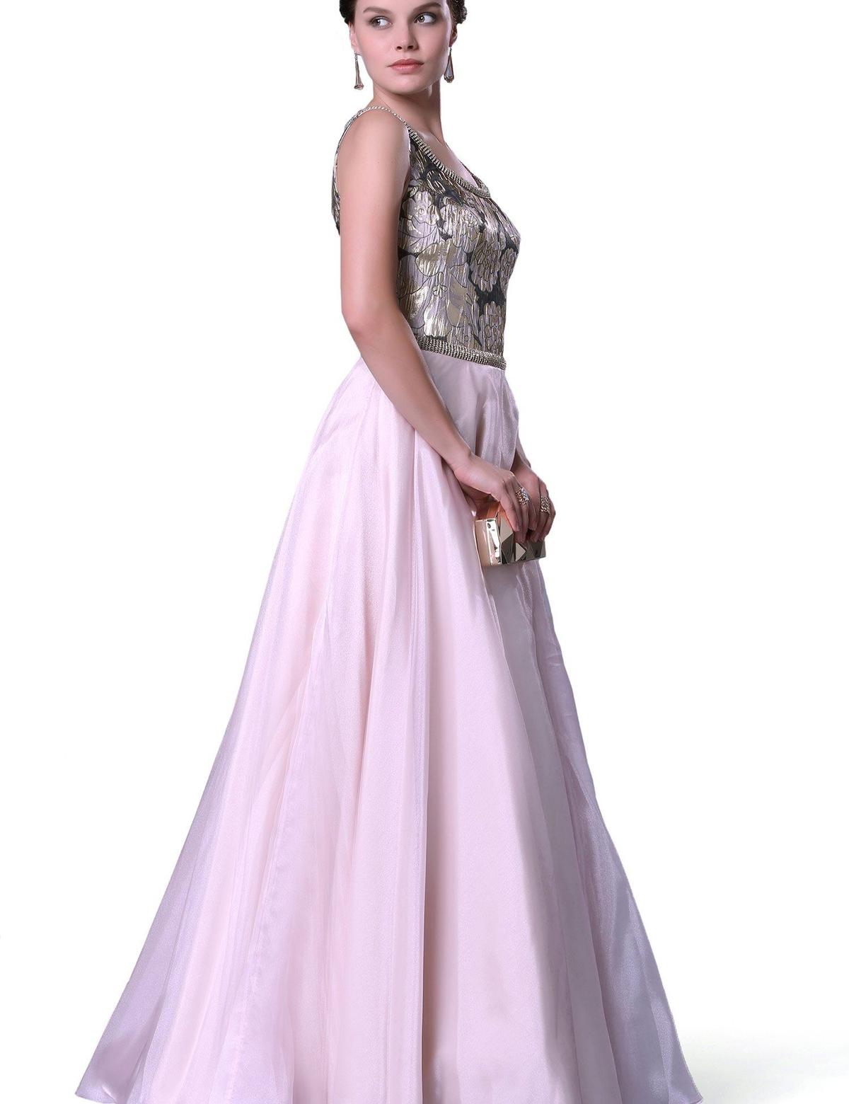 PEMBE Uzun Abiye Elbise - 50212488002