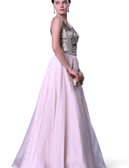 PEMBE Uzun Abiye Elbise - 50212488002