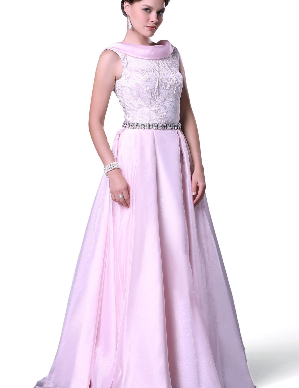 PEMBE Uzun Abiye Elbise - 50212491001