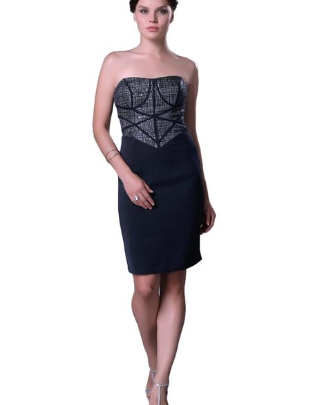 LACIVERT Kısa Abiye Elbise - 50212496001