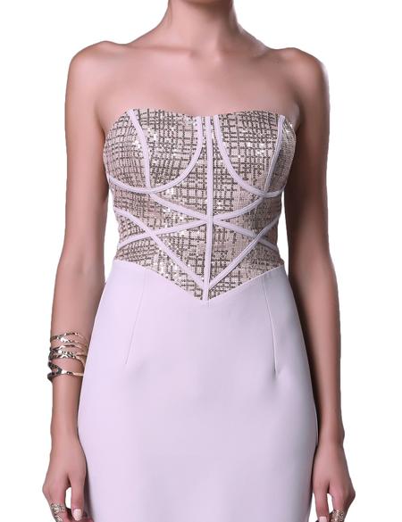 BEYAZ Kısa Abiye Elbise - 50212497001