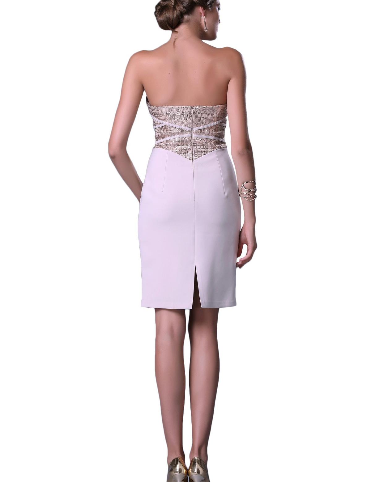 BEYAZ Kısa Abiye Elbise - 50212497001