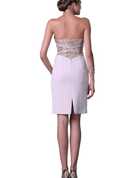 BEYAZ Kısa Abiye Elbise - 50212497001