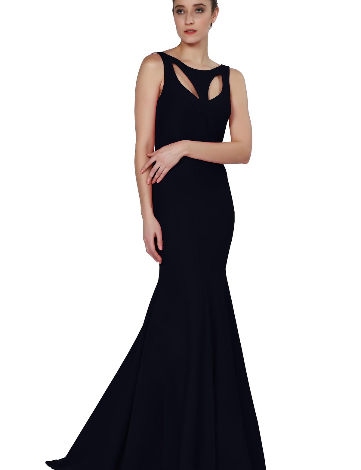 SIYAH Balık Abiye Elbise