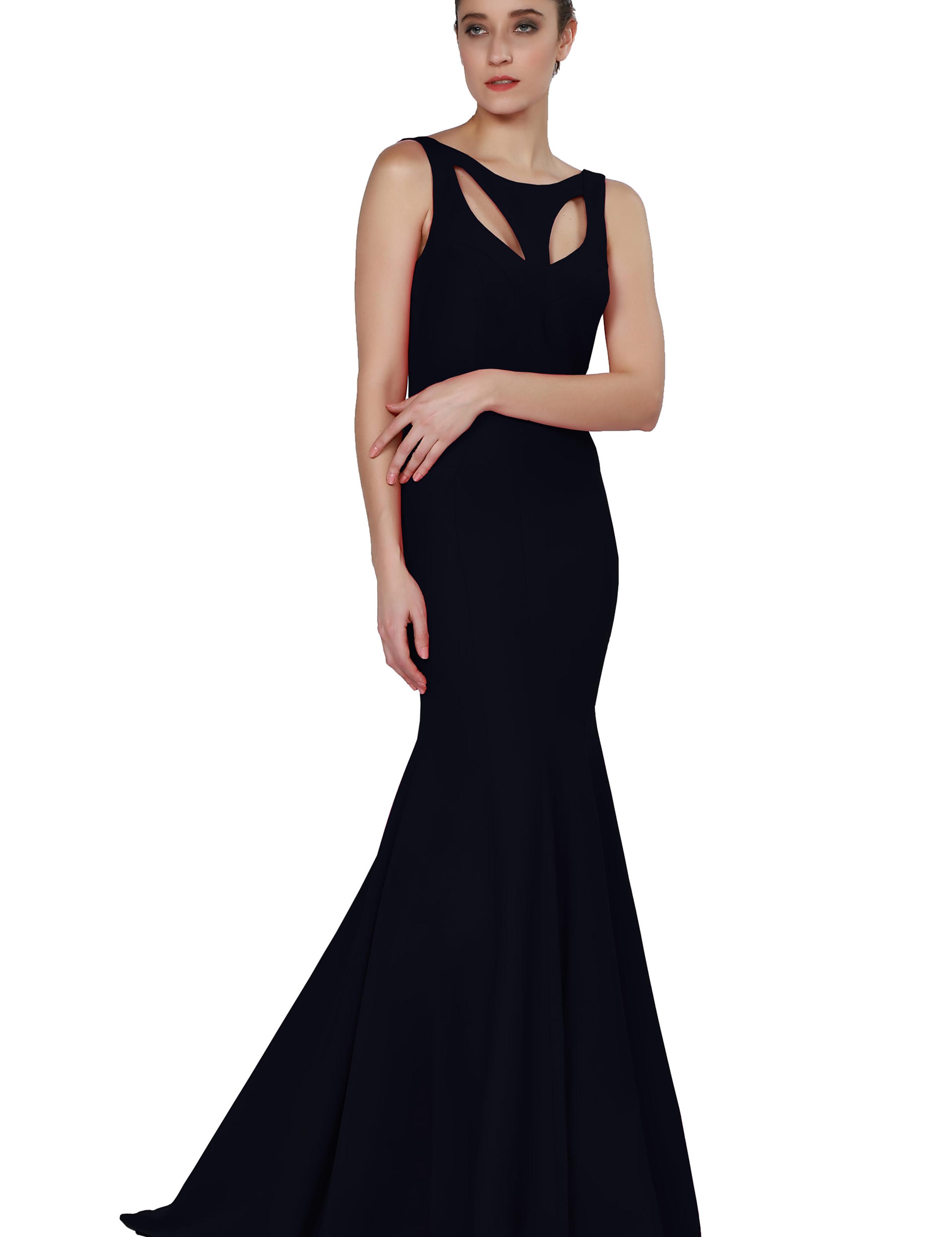 SIYAH Balık Abiye Elbise