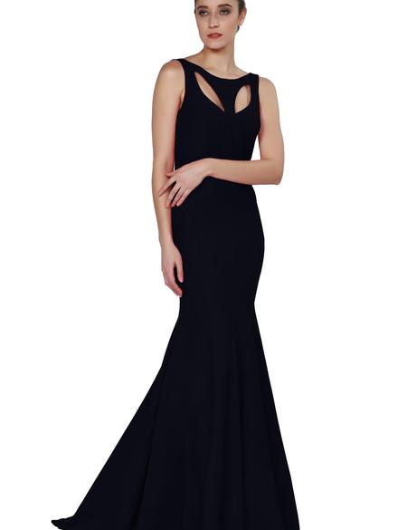 SIYAH Balık Abiye Elbise - 50212500003