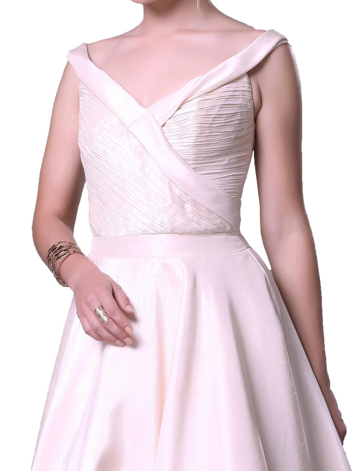 BEYAZ Kabarık Abiye Elbise - 50212504001