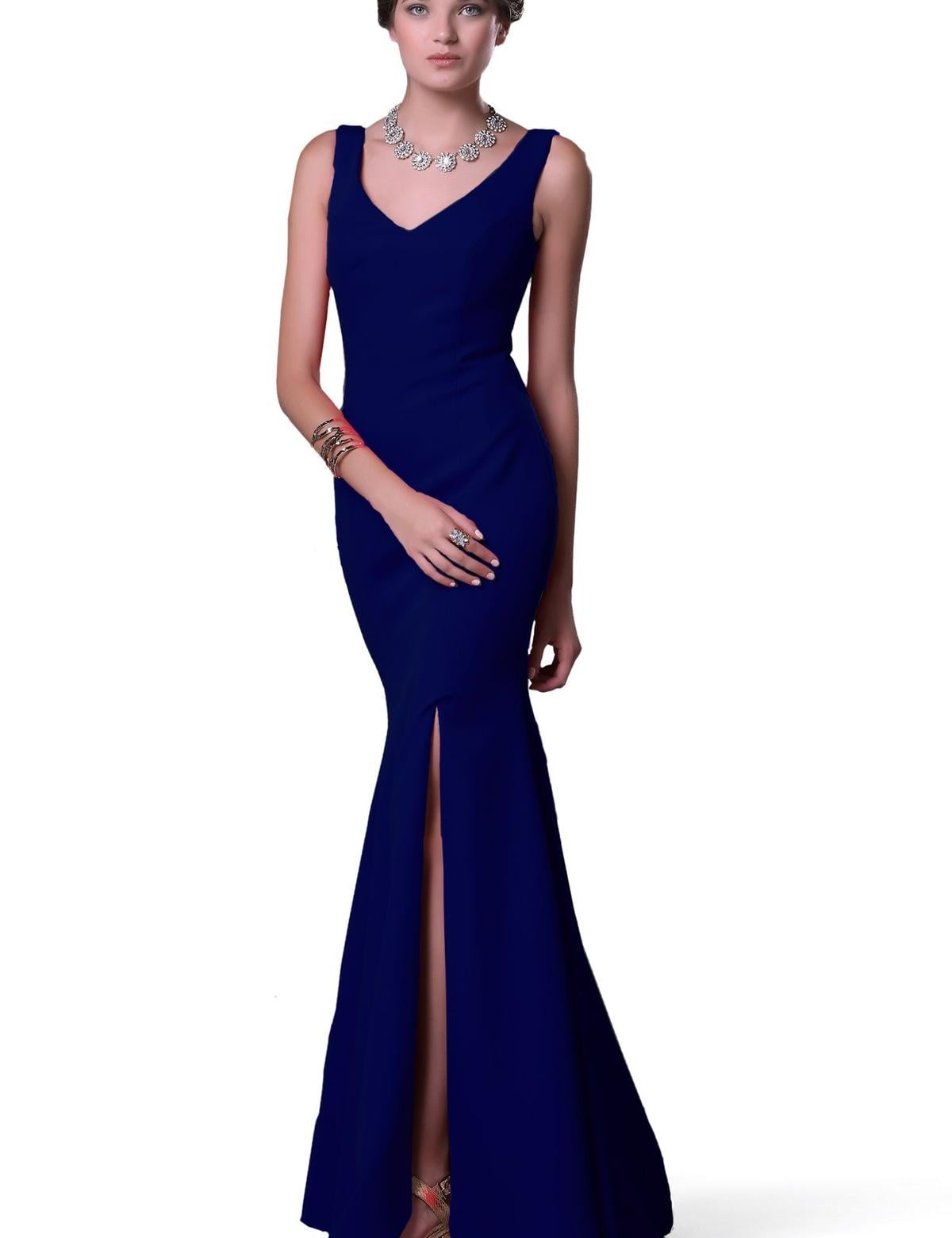 LACIVERT Uzun Abiye Elbise