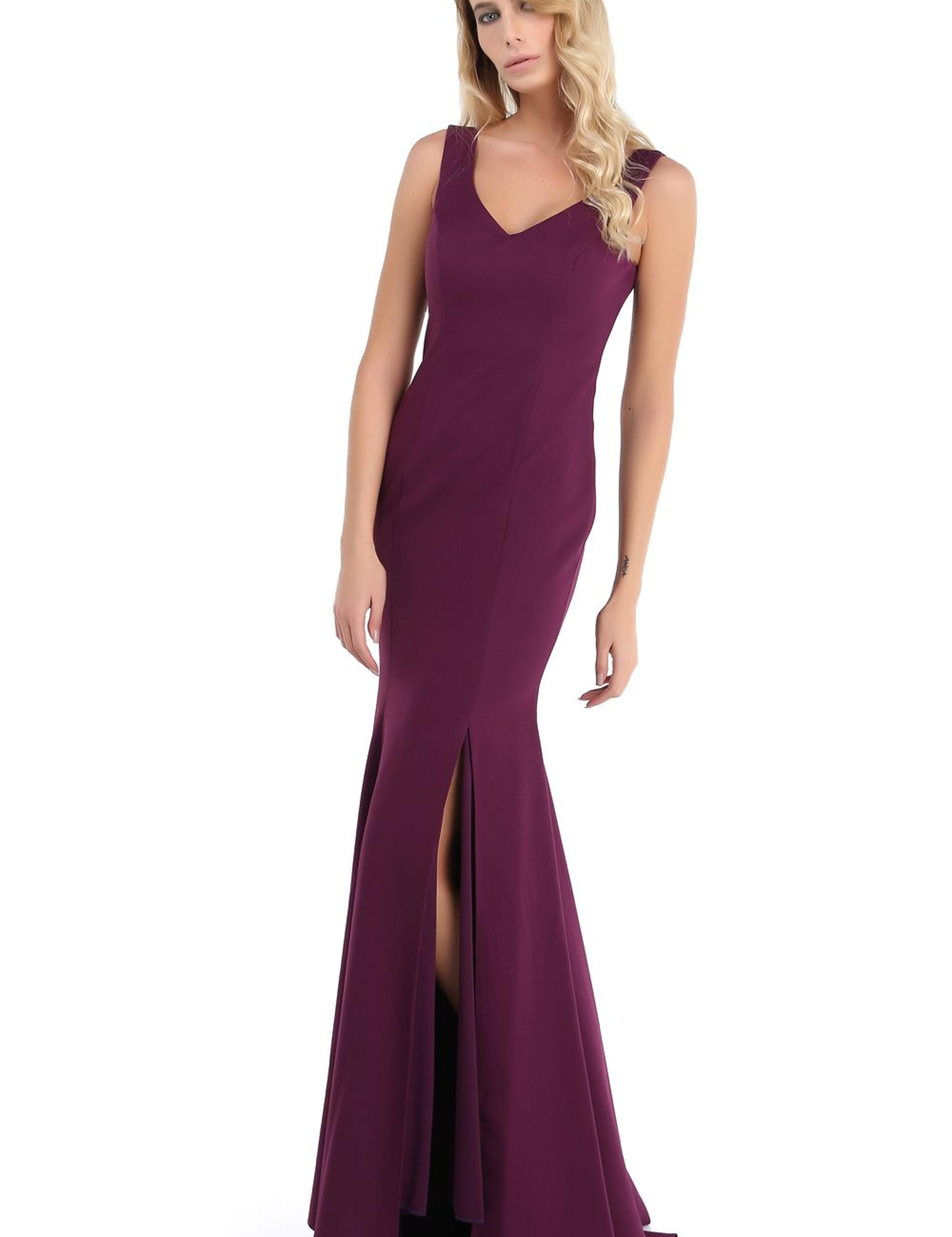 PEMBE Uzun Abiye Elbise