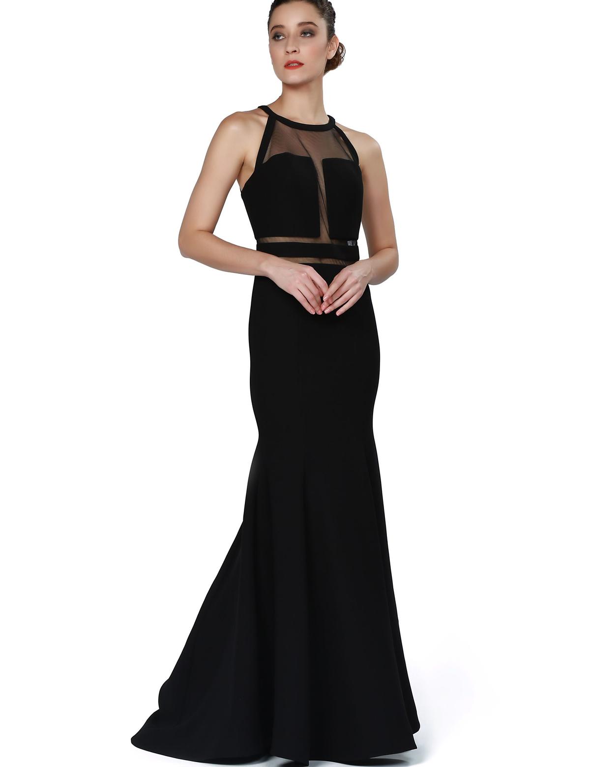 SIYAH Balık Abiye Elbise