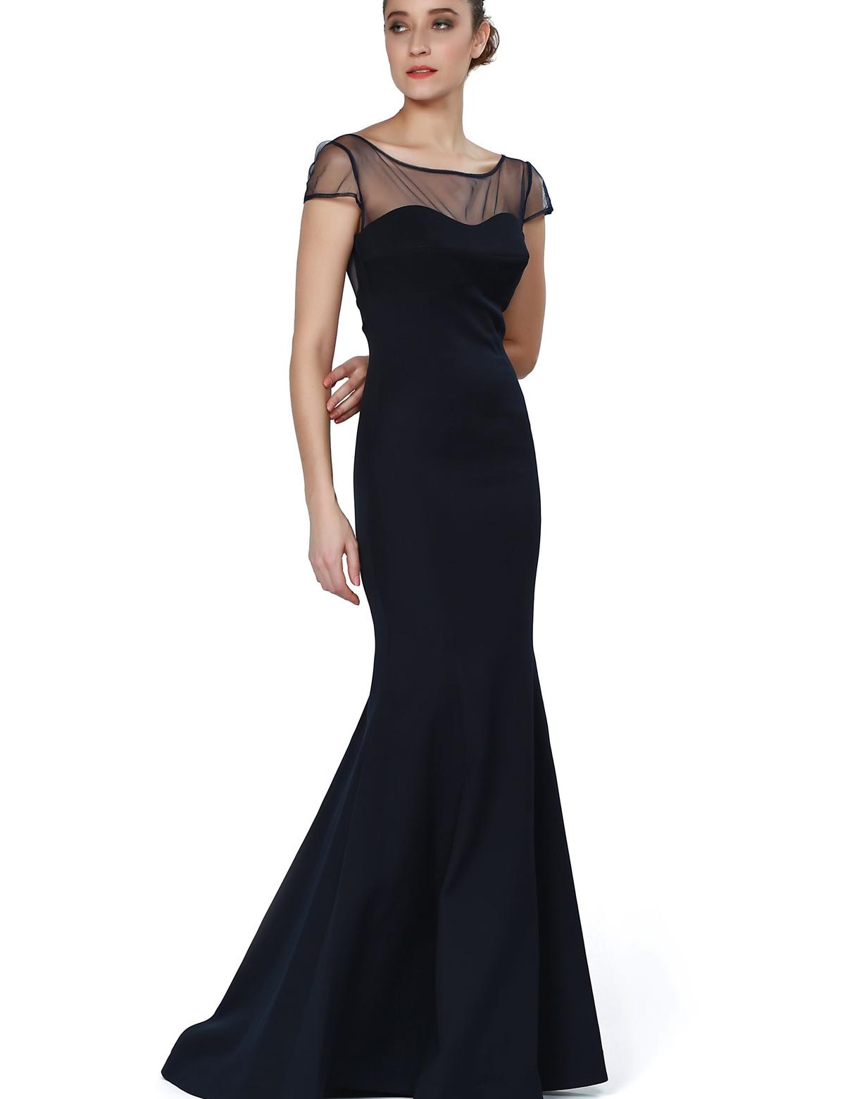 LACIVERT Uzun Abiye Elbise