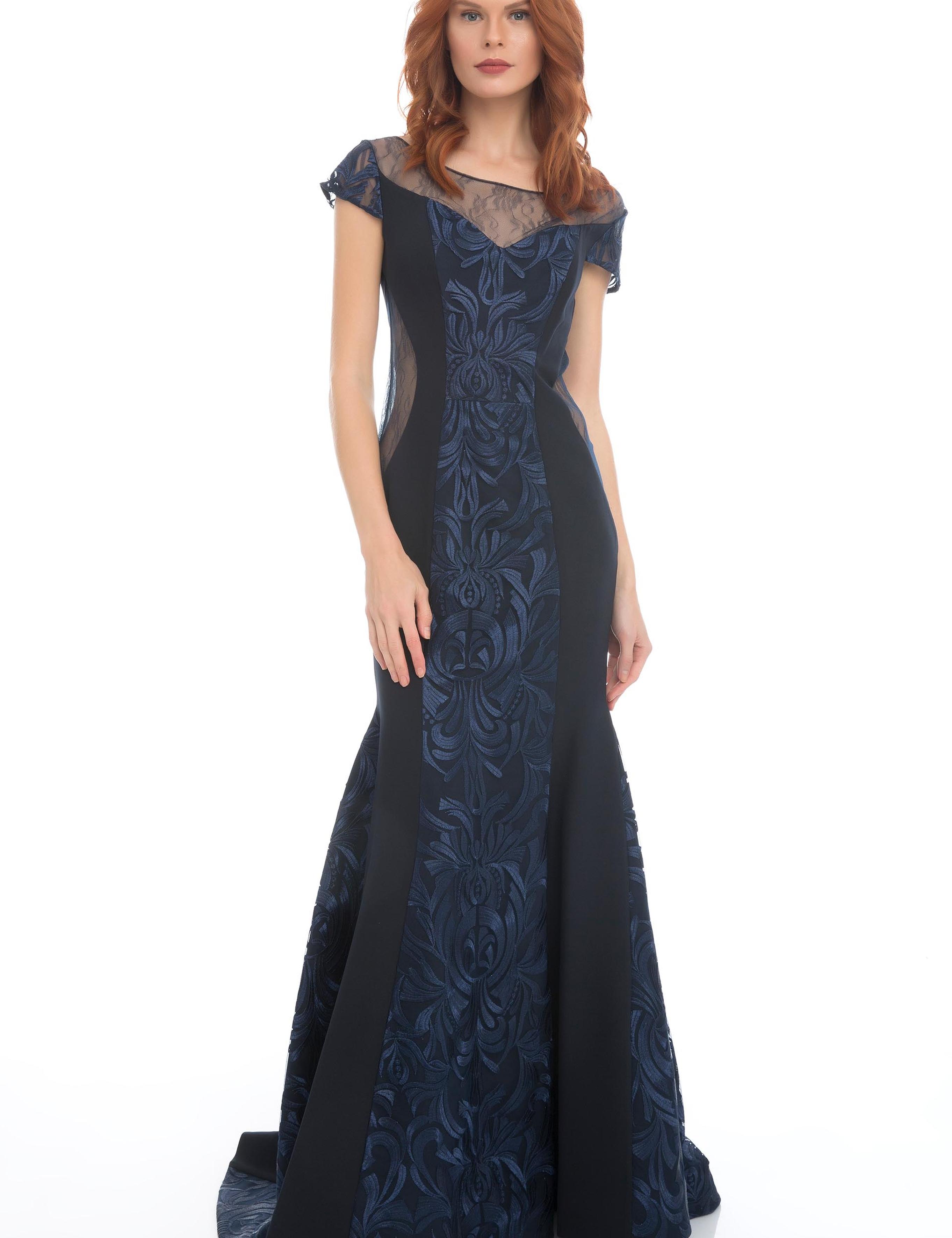 LACIVERT Uzun Abiye Elbise