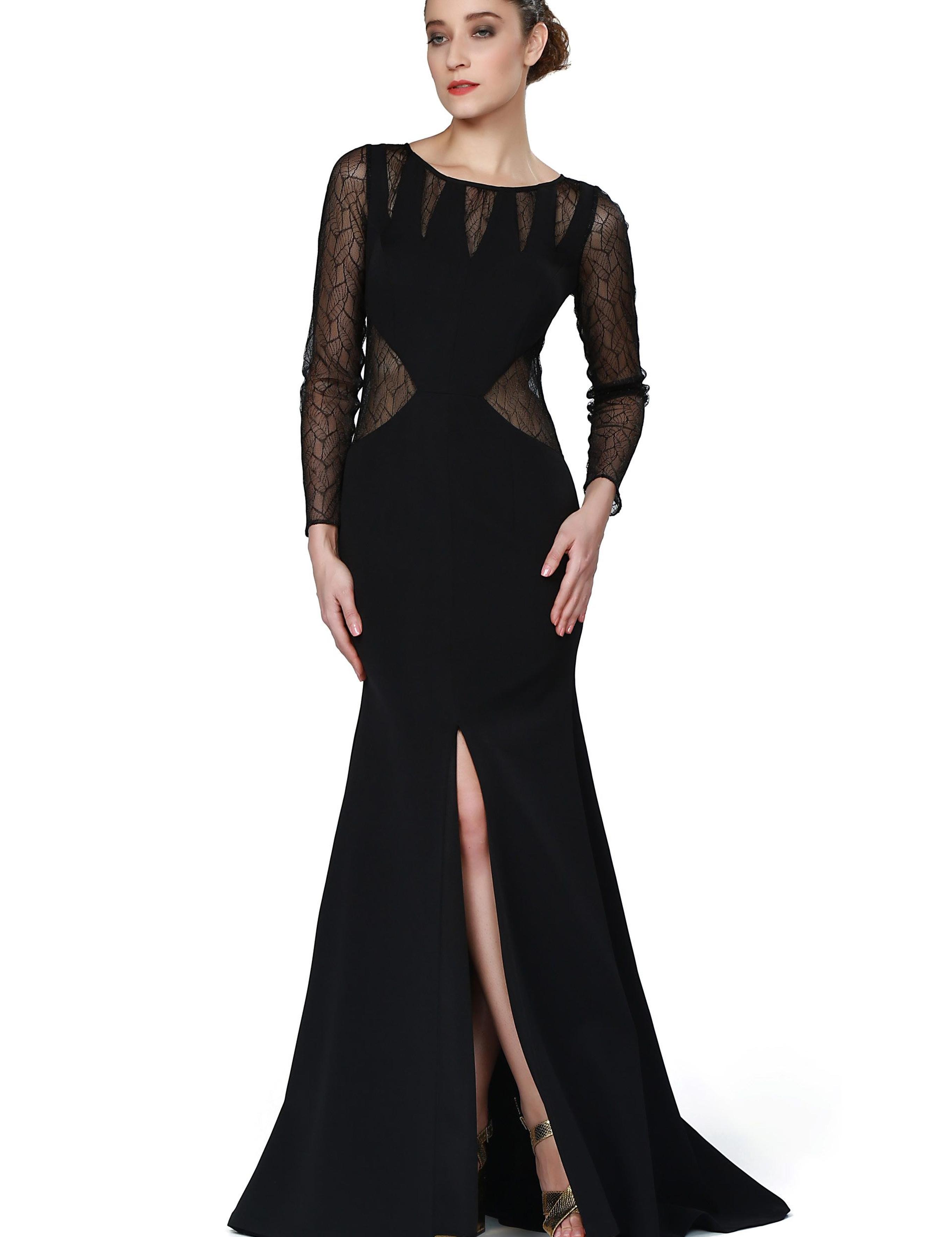 SIYAH Uzun Abiye Elbise