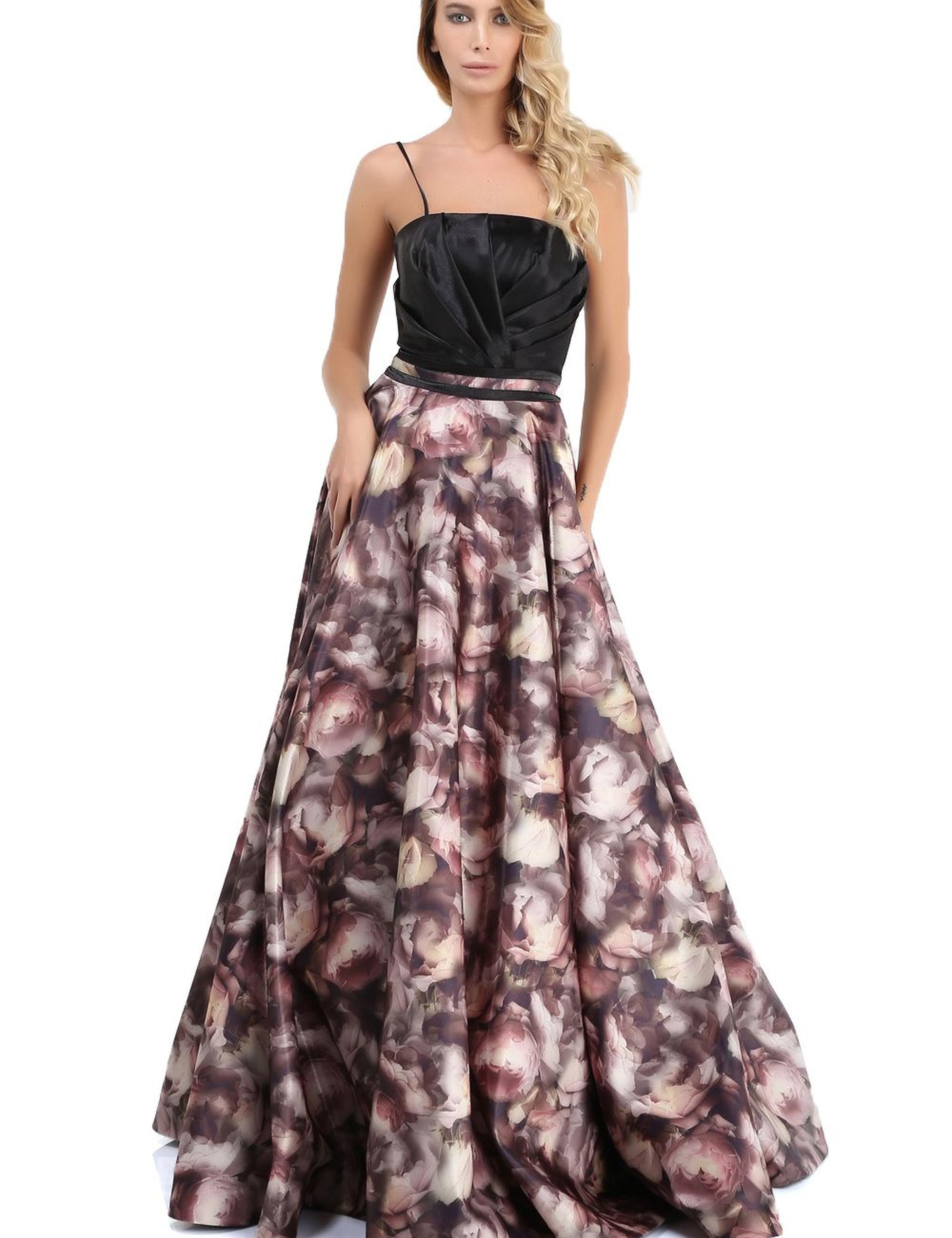 KAHVERENGI Uzun Abiye Elbise