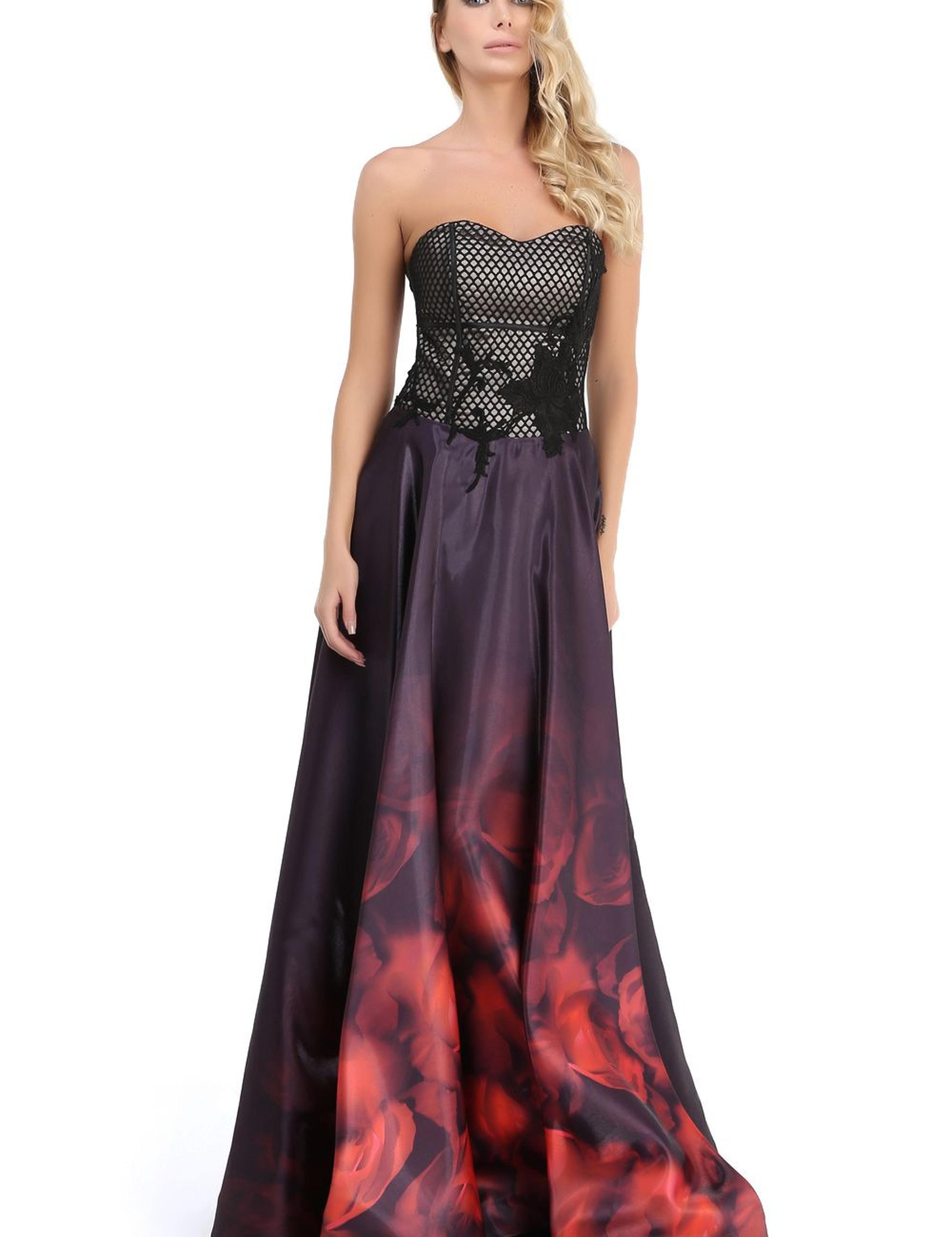 SIYAH Kabarık Abiye Elbise