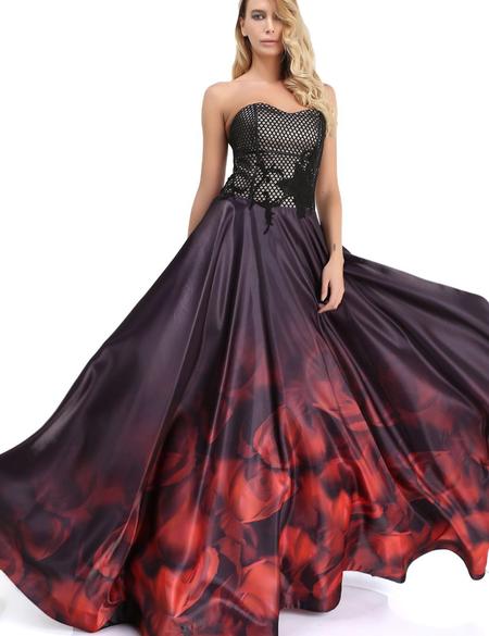 SIYAH Kabarık Abiye Elbise - 50212553001