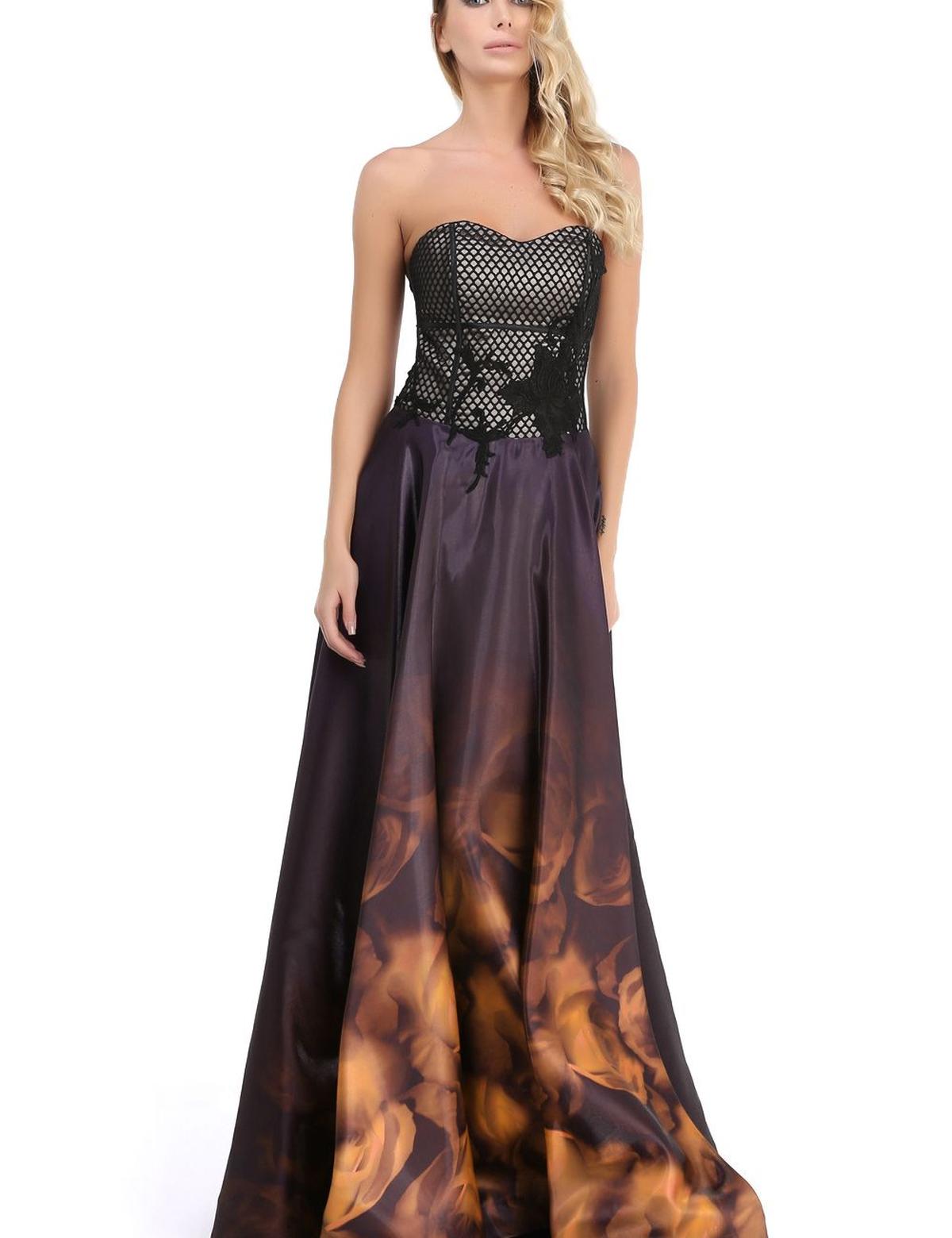 KAHVERENGI Kabarık Abiye Elbise - 50212554007