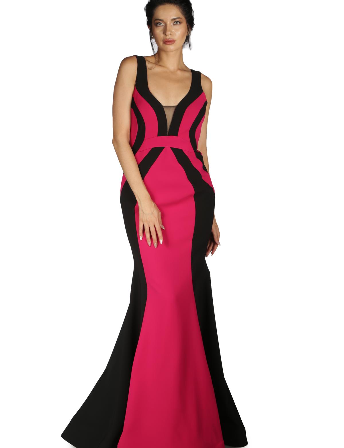 PEMBE Balık Abiye Elbise