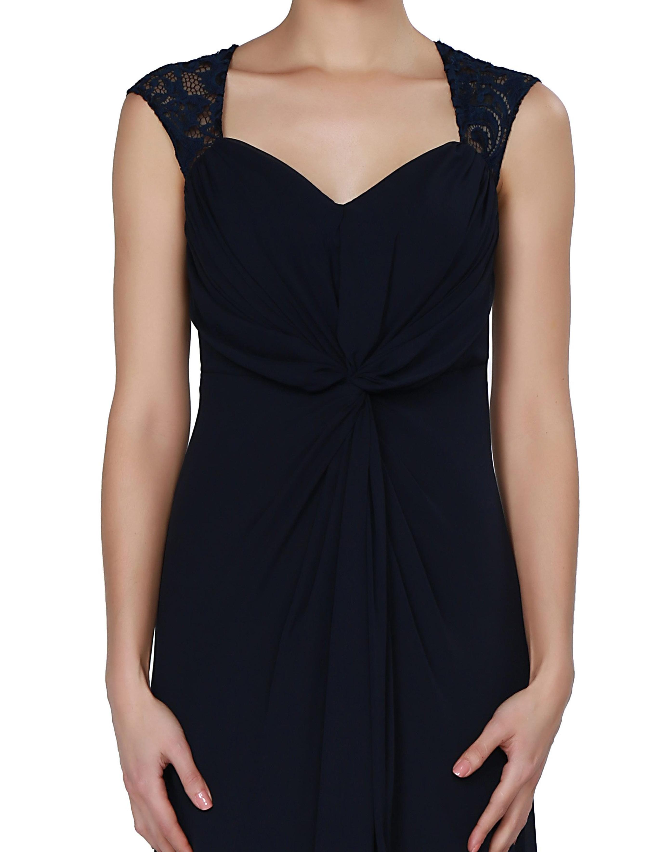 LACIVERT Uzun Abiye Elbise