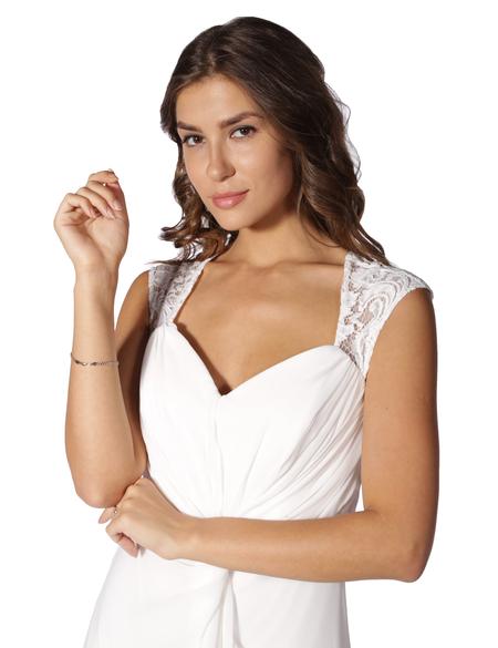 BEYAZ Uzun Abiye Elbise - 50212568001