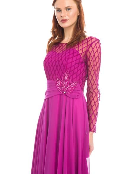 PEMBE Uzun Abiye Elbise - 50212570001